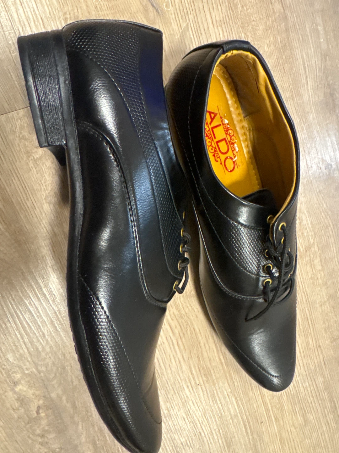 New ALDO Men Black Oxford Lace-up Dress Shoes US 9 - photo 5