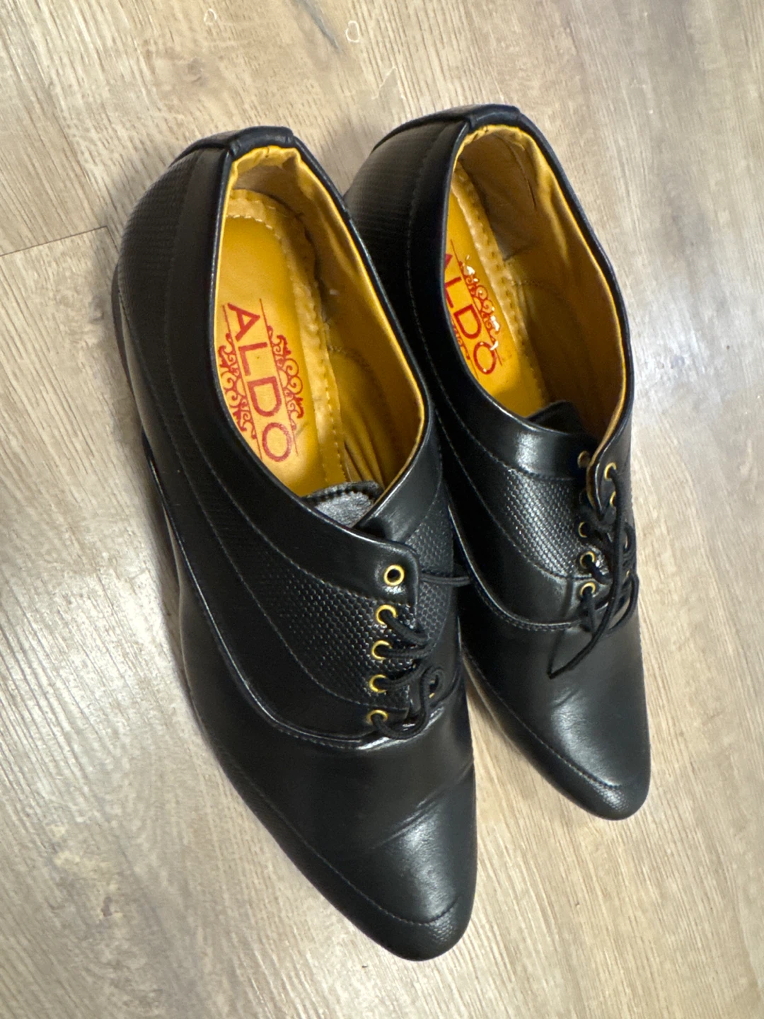 New ALDO Men Black Oxford Lace-up Dress Shoes US 9 - photo 4