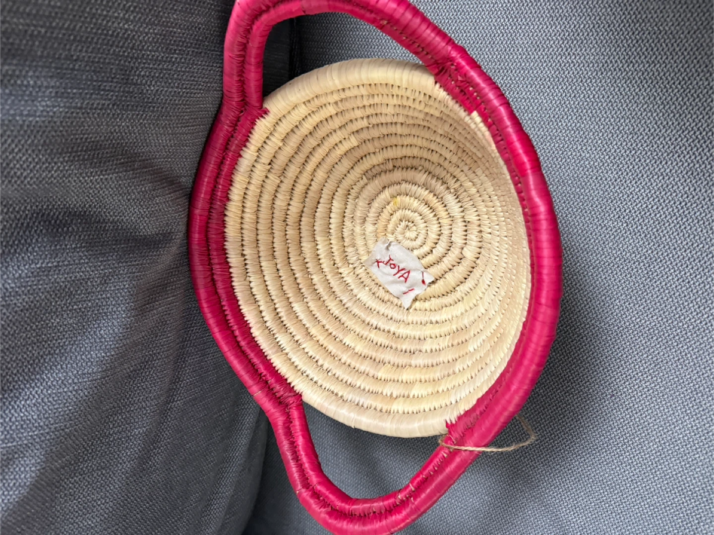Ten By Three Handmade Basket with Handles Red accents - photo 3