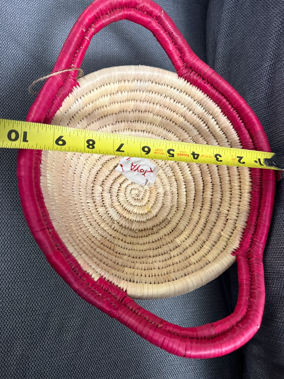 Ten By Three Handmade Basket with Handles Red accents - photo 5