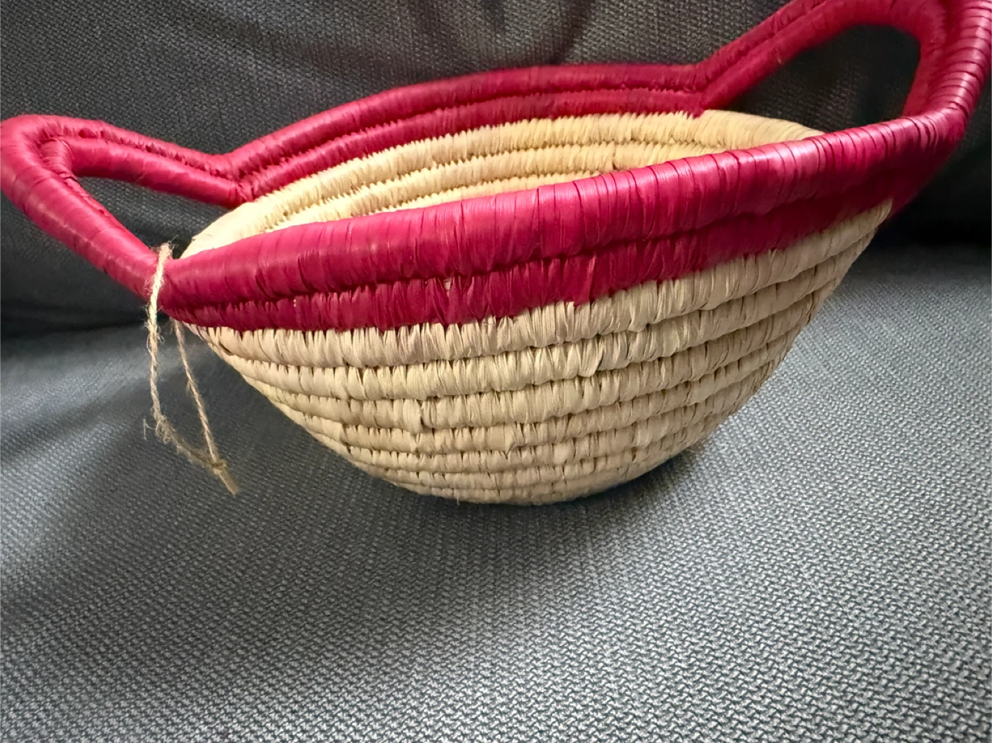 Ten By Three Handmade Basket with Handles Red accents - photo 2