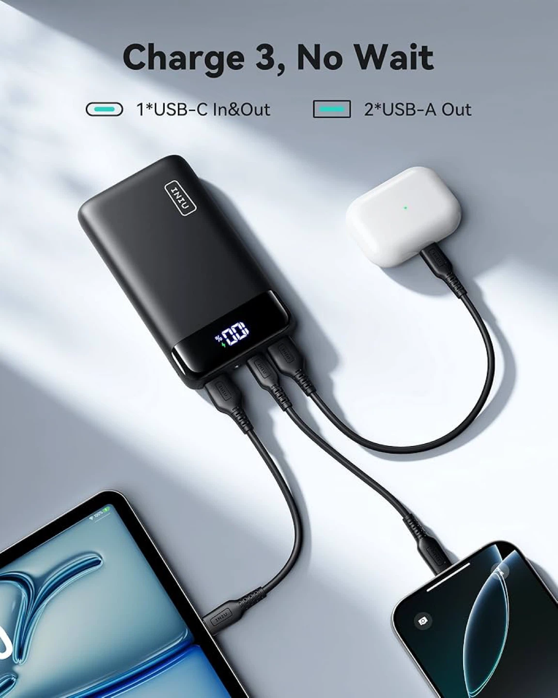 INIU Power Bank, 20000mAh Fast Charging USB C 22.5W - photo 4