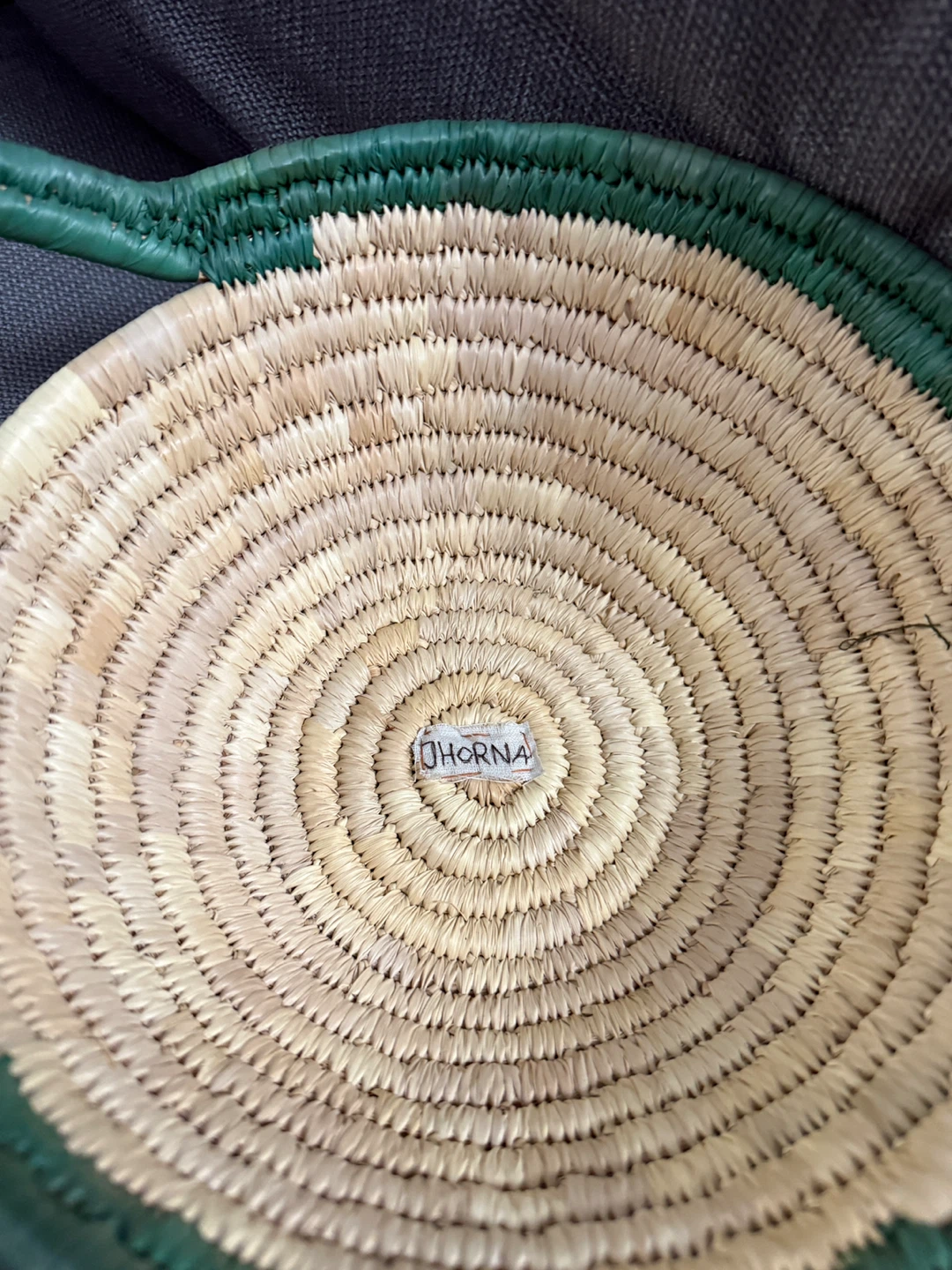 Ten By Three Handmade Basket with Handles Green accents - photo 4