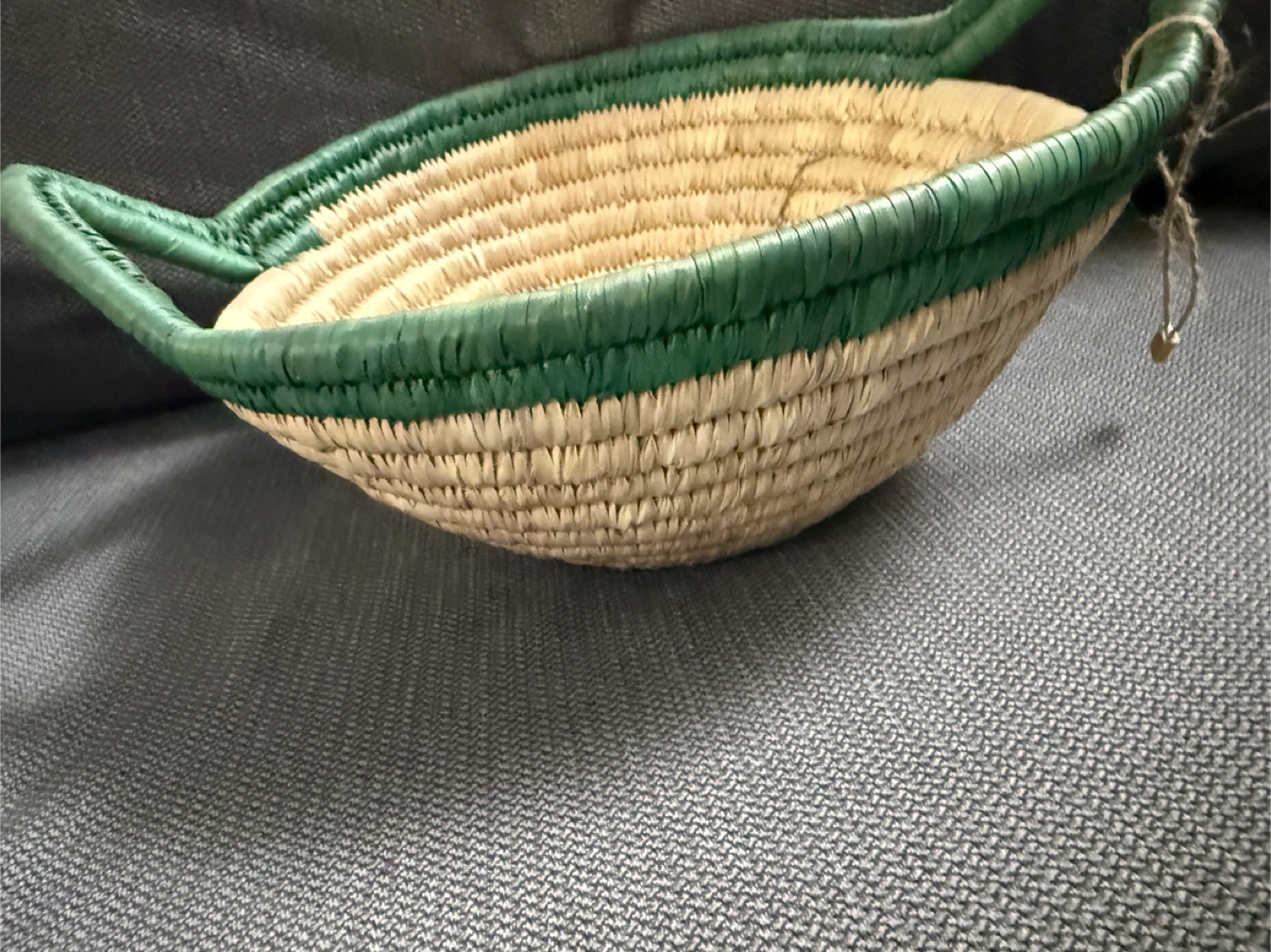 Ten By Three Handmade Basket with Handles Green accents - photo 2