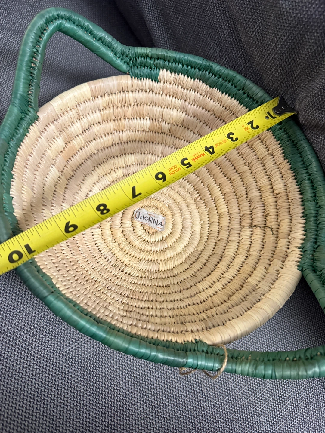 Ten By Three Handmade Basket with Handles Green accents - photo 5