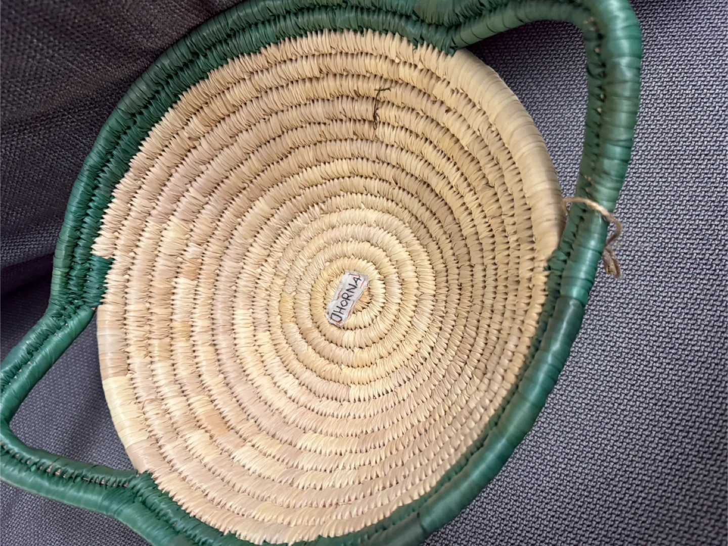 Ten By Three Handmade Basket with Handles Green accents - photo 3