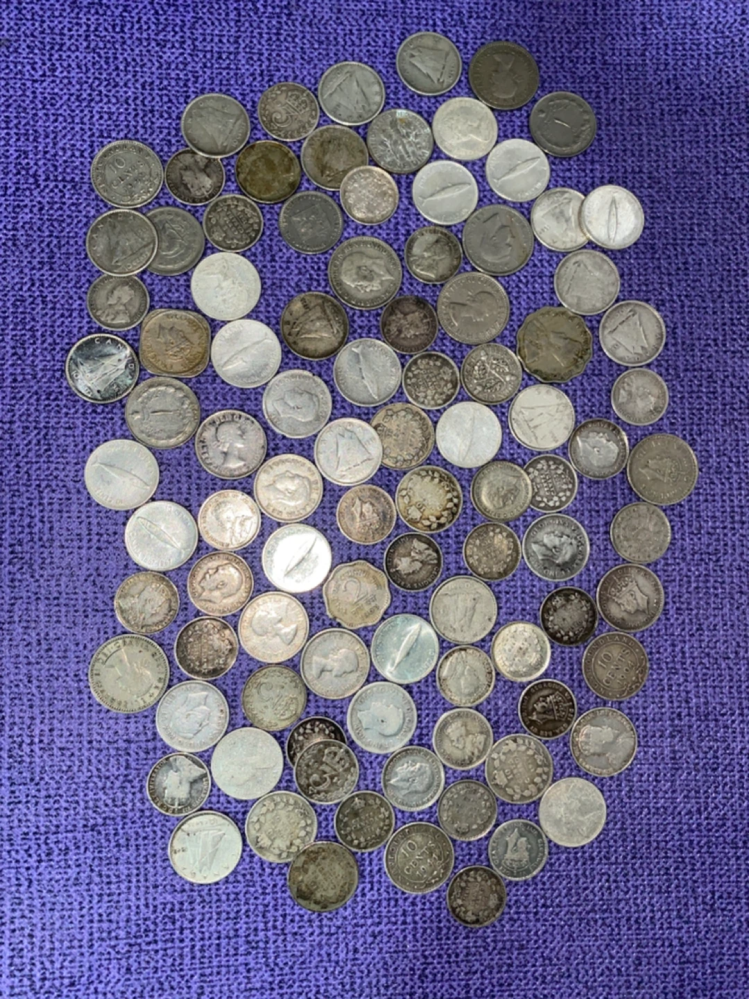 97 pieces of silver Vintage Canadian Silver Coins - photo 5