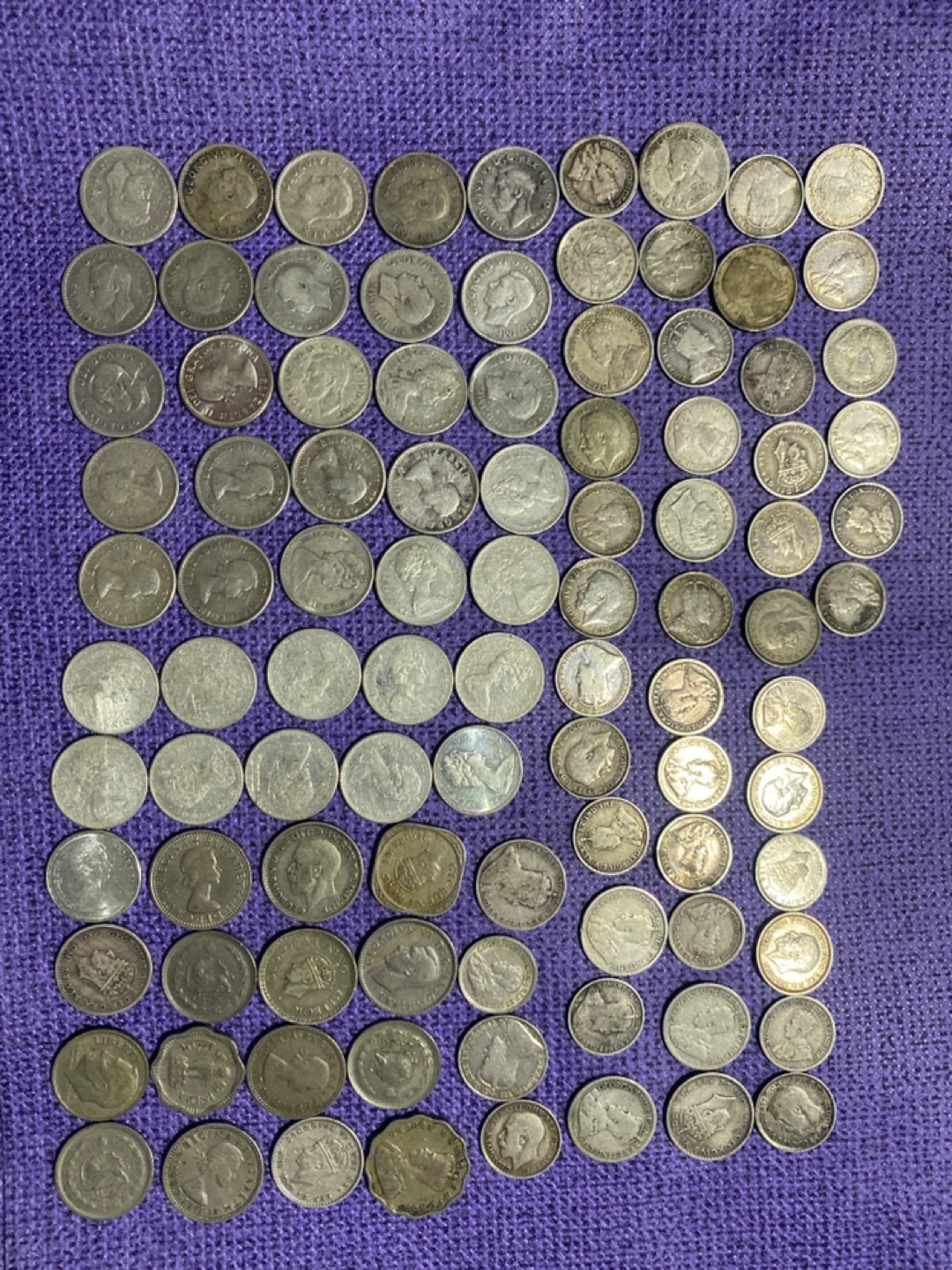 97 pieces of silver Vintage Canadian Silver Coins