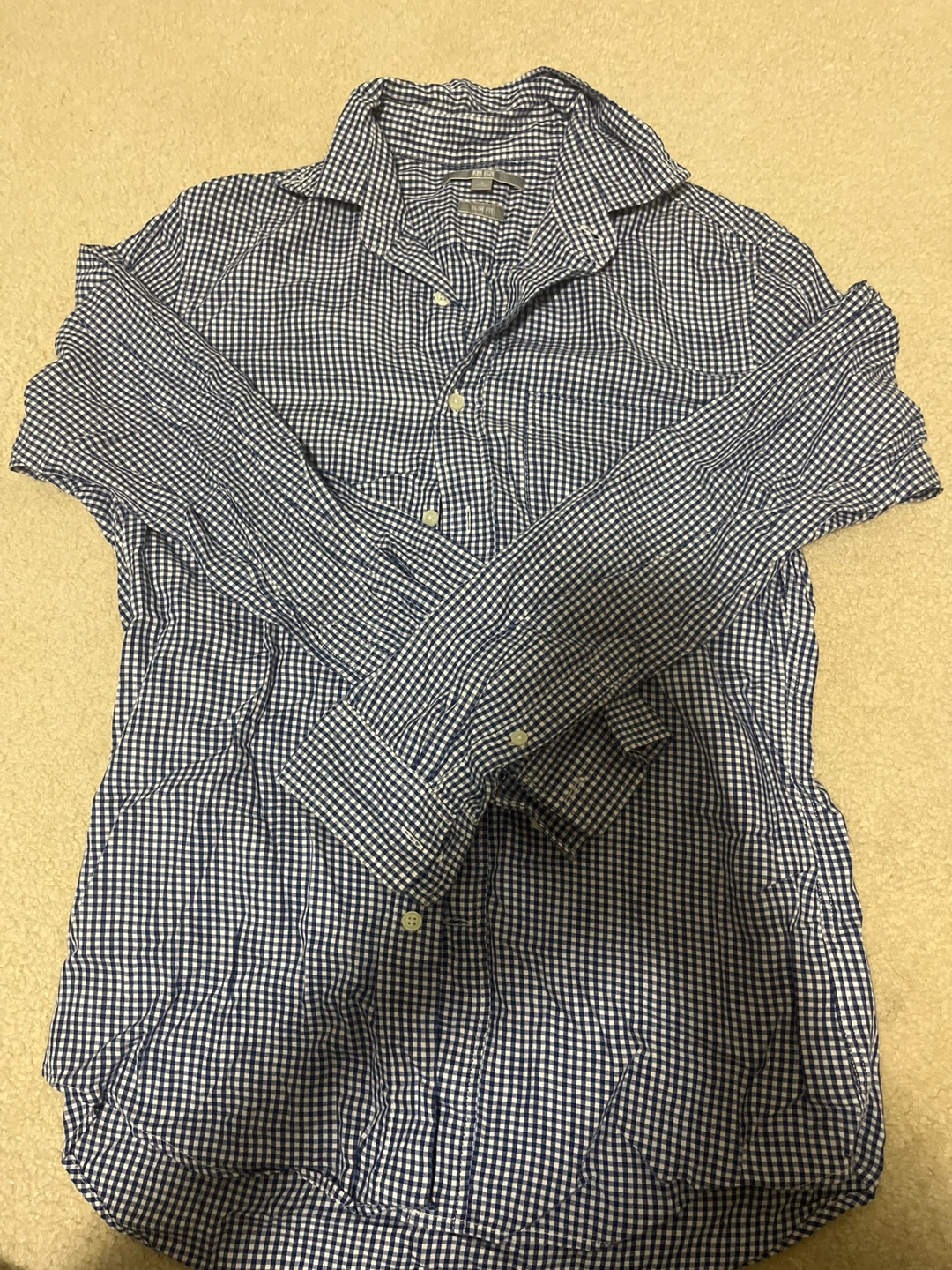 Uniqlo Slim Fit Shirts - Red & Blue Gingham - photo 2