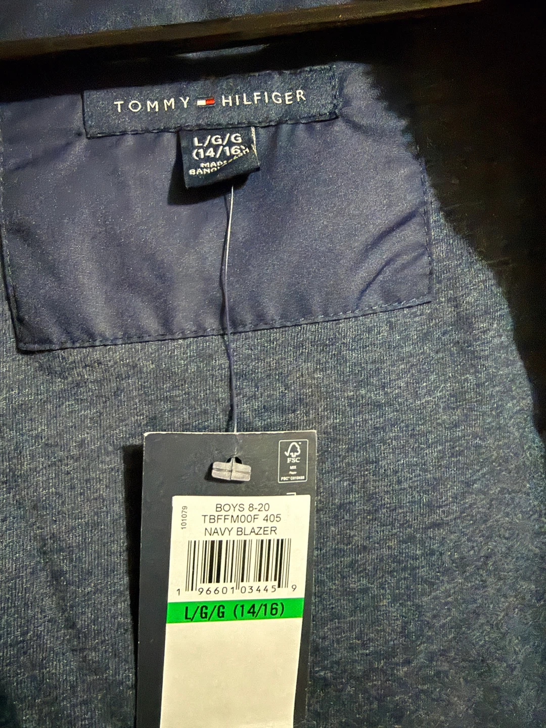 Tommy Hilfiger Boys Navy Blazer Jacket Size L (14/16) - photo 2