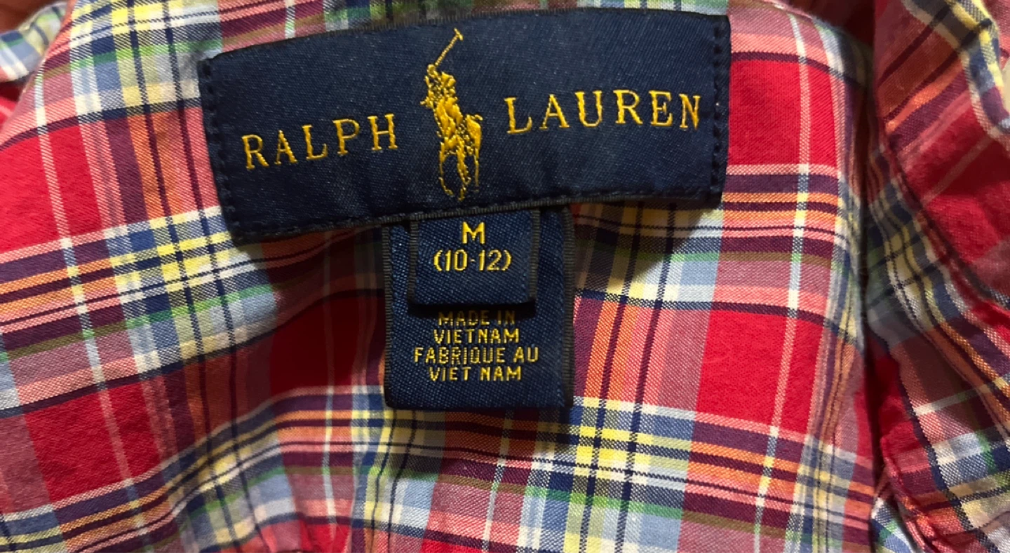 Ralph Lauren Plaid Shirt - Size M (10-12) - photo 2
