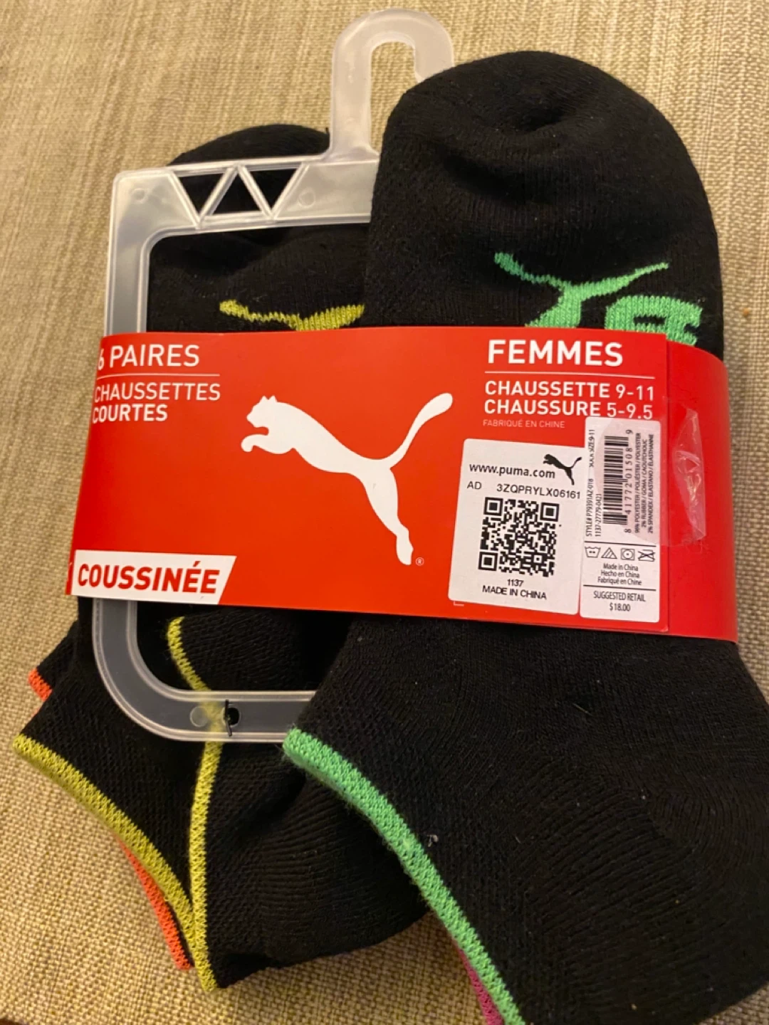 New Puma Women's low cut Socks, Size 9-11 - 5 pairs - photo 2