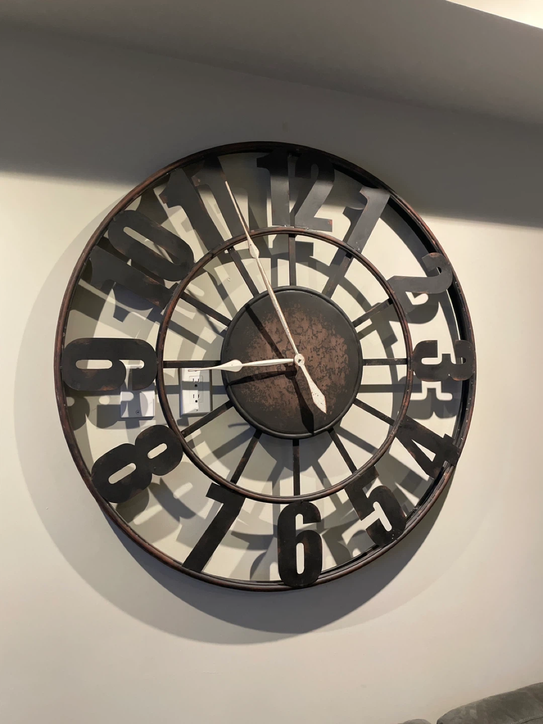 Large Metal Wall Clock