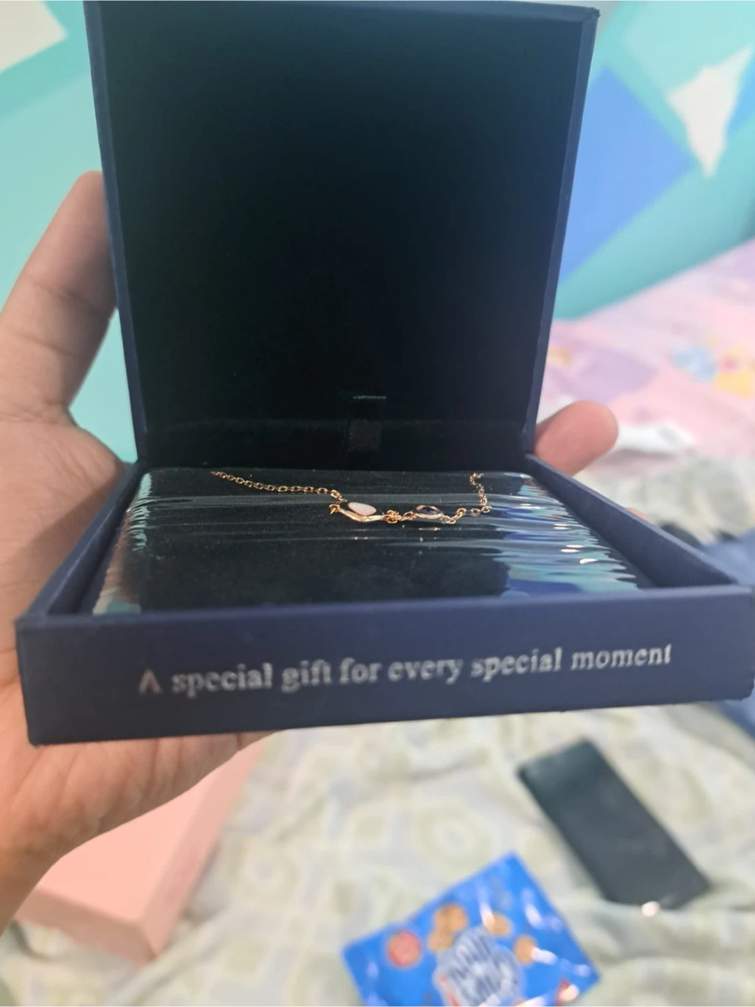 Swarovski Rose Gold Necklace with Box - photo 2