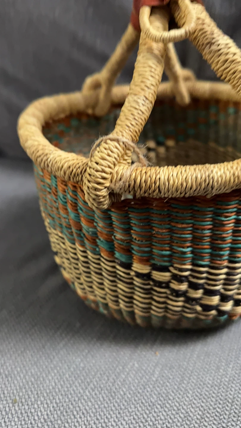 Handcrafted Market African Basket Ghana Medium 10” - photo 4