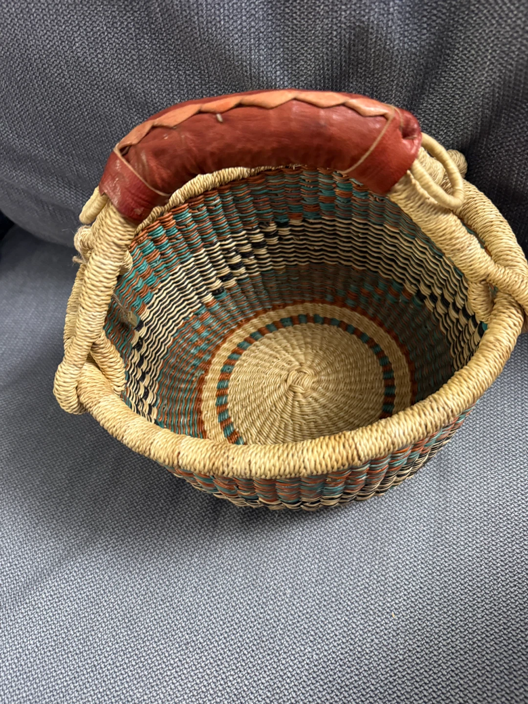 Handcrafted Market African Basket Ghana Medium 10” - photo 2