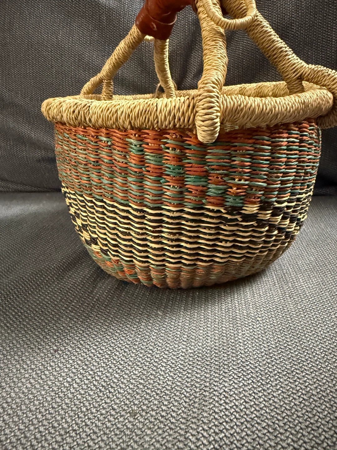 Handcrafted Market African Basket Ghana Medium 10” - photo 5