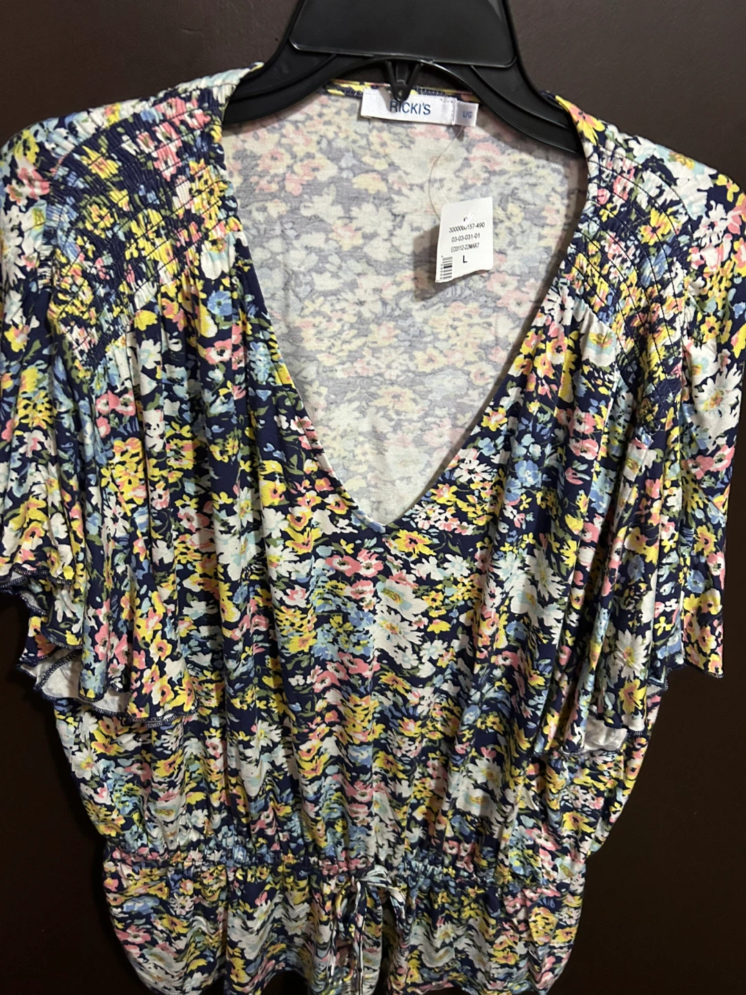 Rickis Floral Print Top - Size L - photo 3
