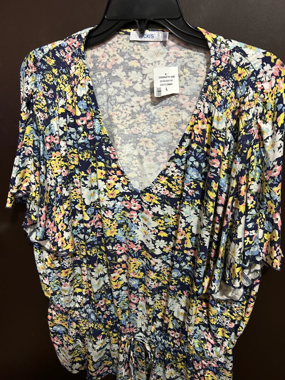 Rickis Floral Print Top - Size L - photo 4