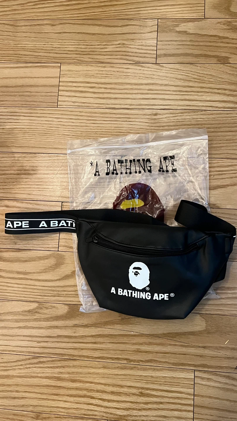 A Bathing Ape Black Waist Bag