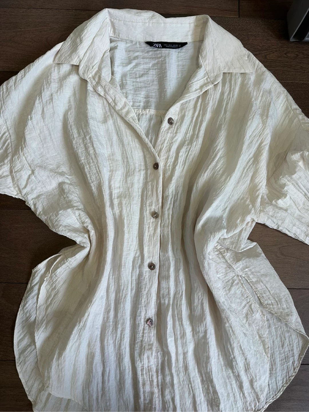 Zara Oversized Button-Up Shirt - Size L