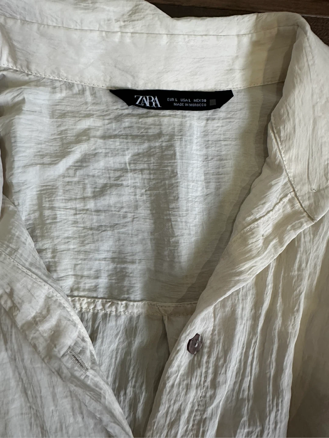 Zara Oversized Button-Up Shirt - Size L - photo 2