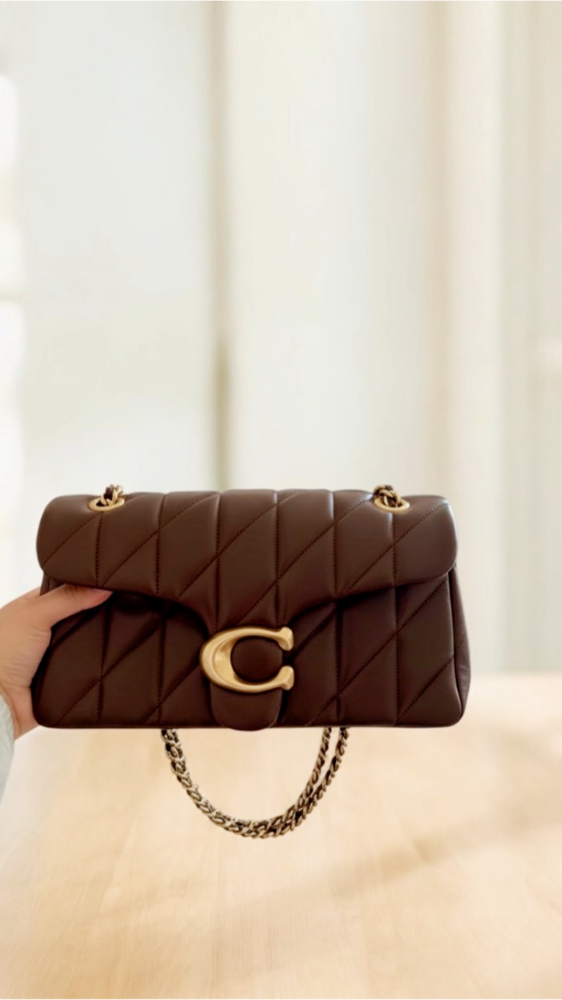 New Coach Quilted Leather Shoulder Bag - Brown & Gold - photo 2