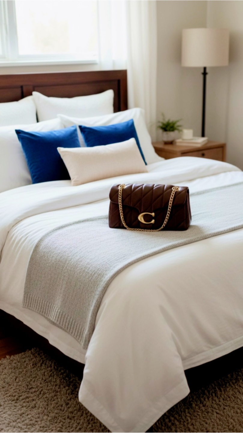 New Coach Quilted Leather Shoulder Bag - Brown & Gold - photo 3