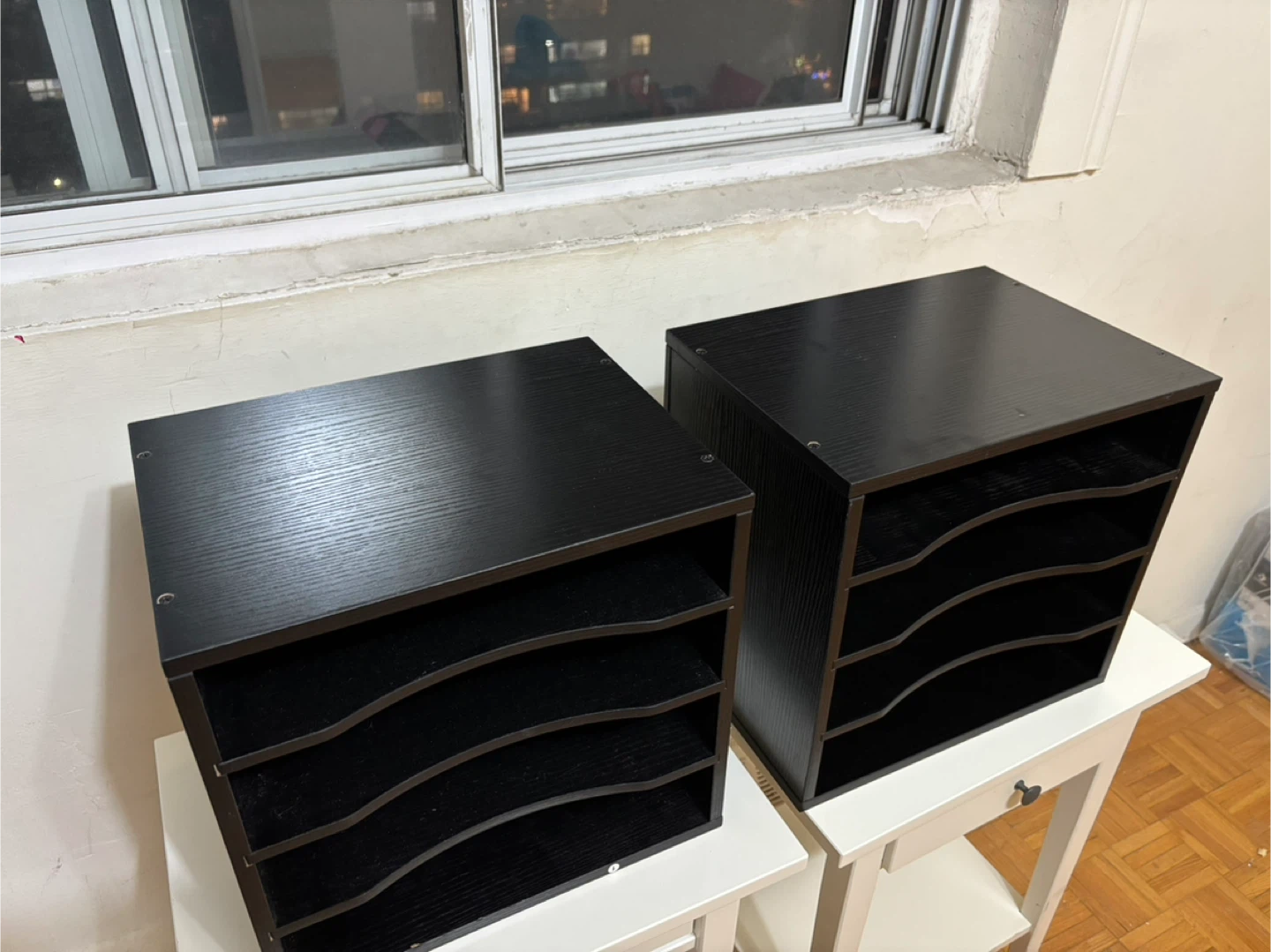 Black Wooden File Organizer - Set of 2 - photo 2