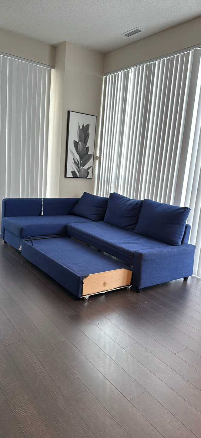IKEA Friheten Sleeper Sofa - Navy Blue