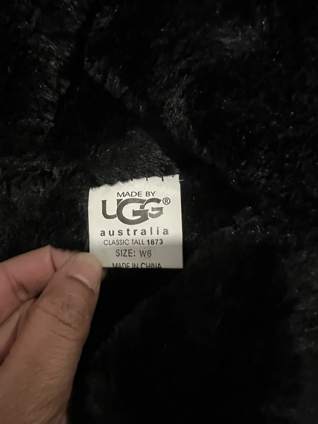 UGG Australia Classic Tall 1873 Black Boots - Size W6