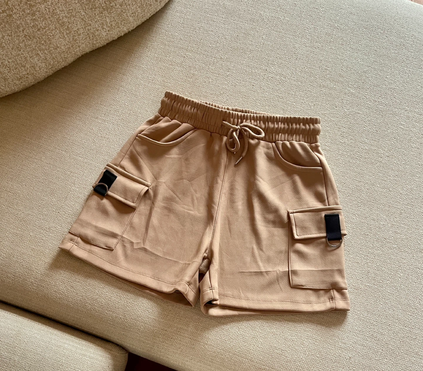 Beige Cargo Shorts