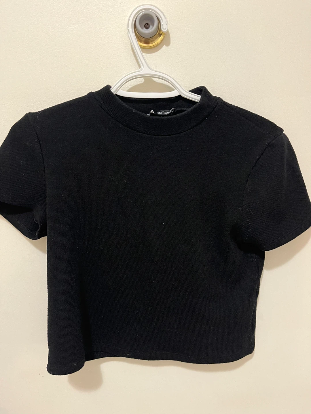 Zara Black Crop Top - Size Small - photo 2