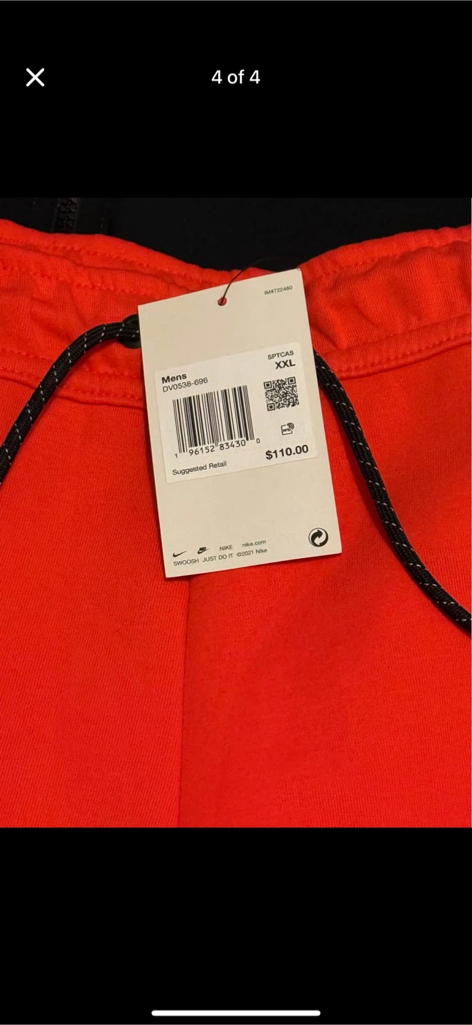 Nike Tech Fleece XXL Red/Black Set - New with Tags! - photo 4