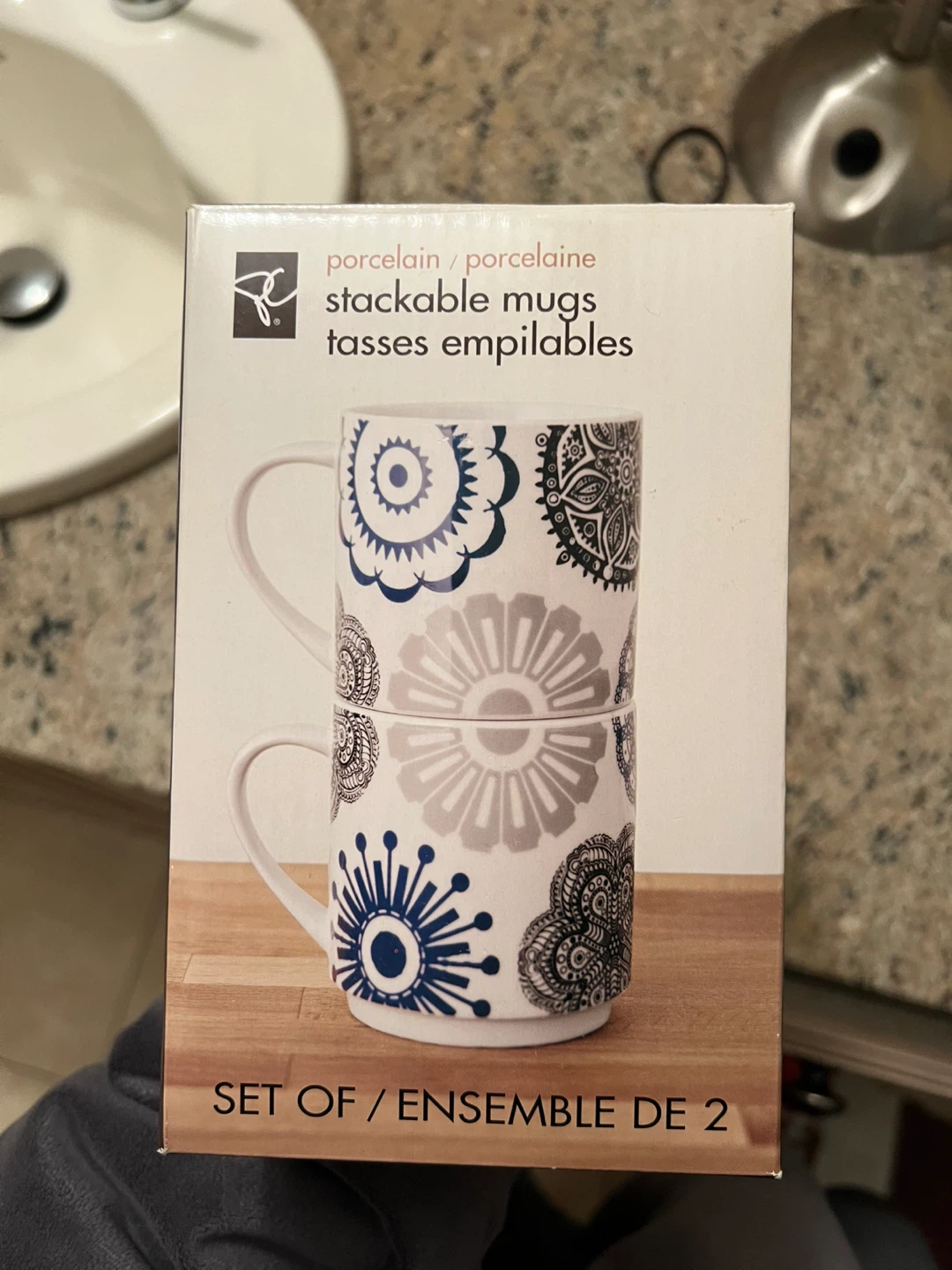 Porcelain Stackable Mugs - Set of 2 - photo 2