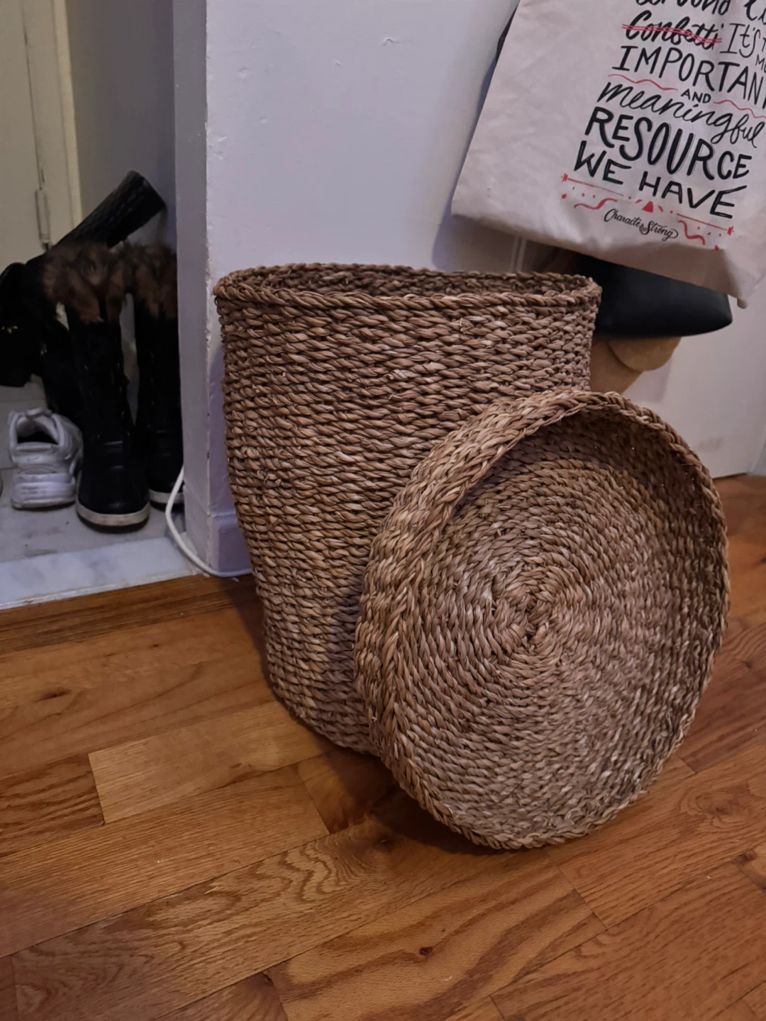 Woven Basket with Lid - photo 3