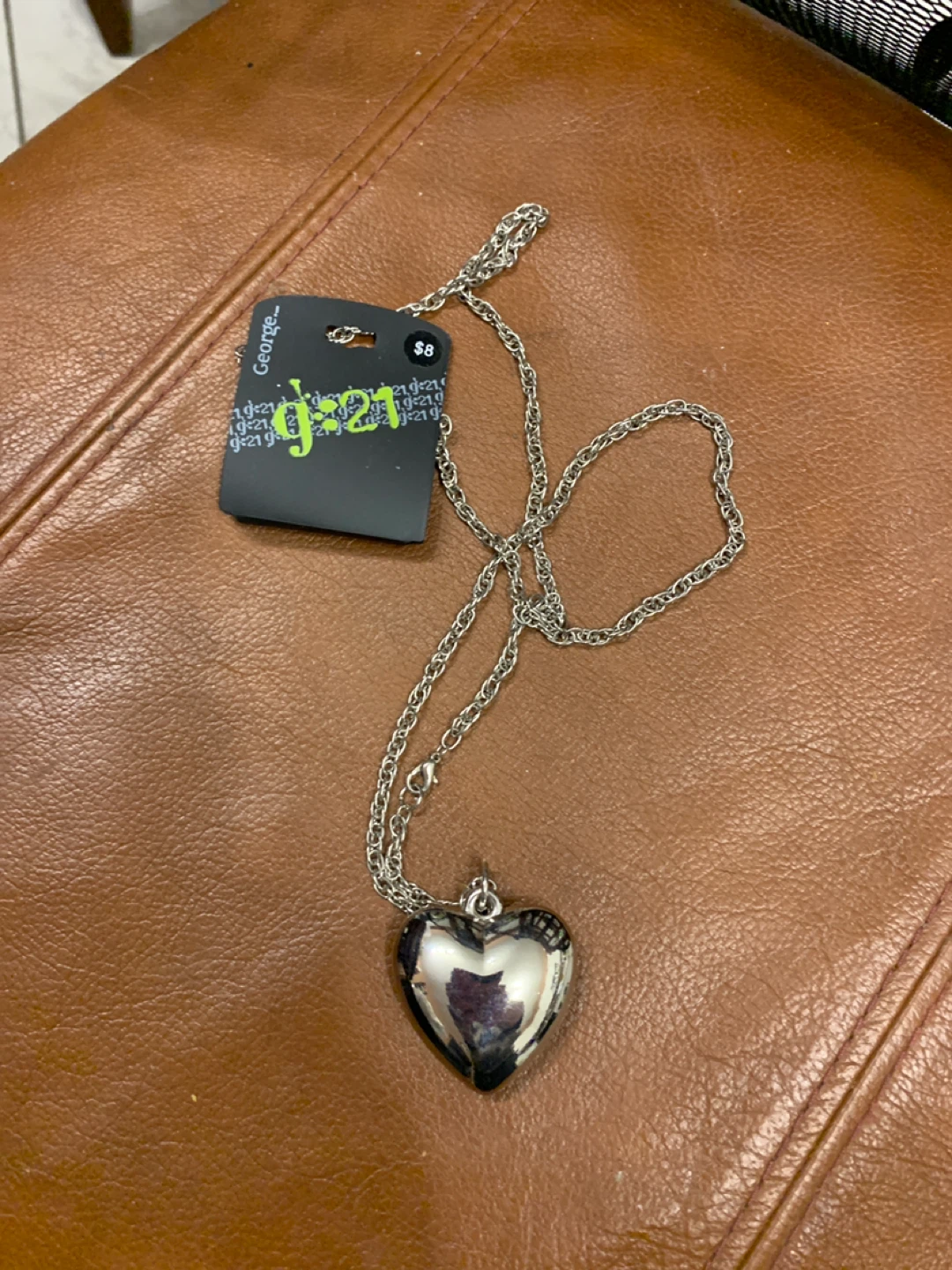 George Heart Pendant Necklace