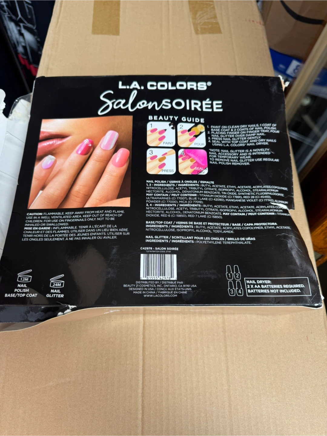 L.A. Colors Salon Soiree Manicure Set w/ Nail Dryer - photo 2