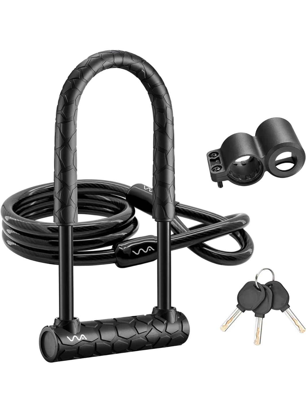 New pack Bike Lock - Cable & U-Lock Set