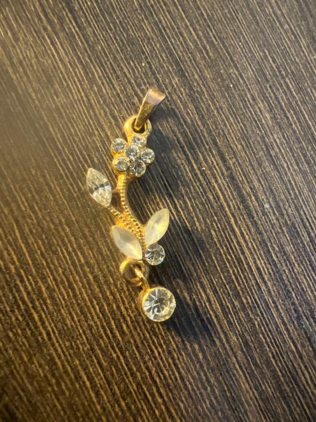 Gold Tone Floral Pendant