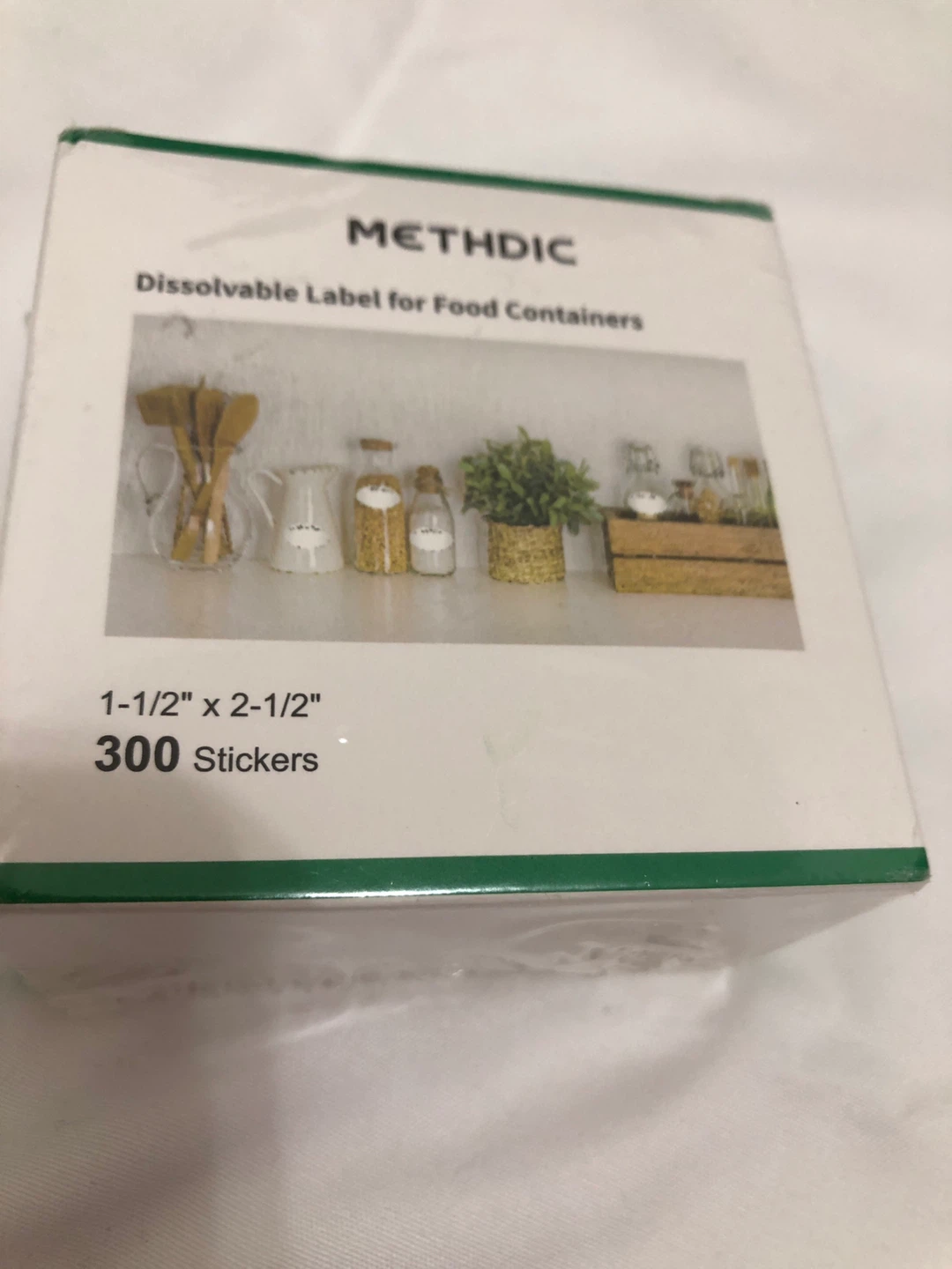 New -Methdic Dissolvable Food Container Labels - 300 Stickers - photo 4