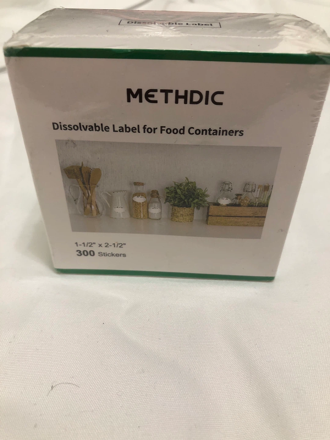 New -Methdic Dissolvable Food Container Labels - 300 Stickers - photo 2