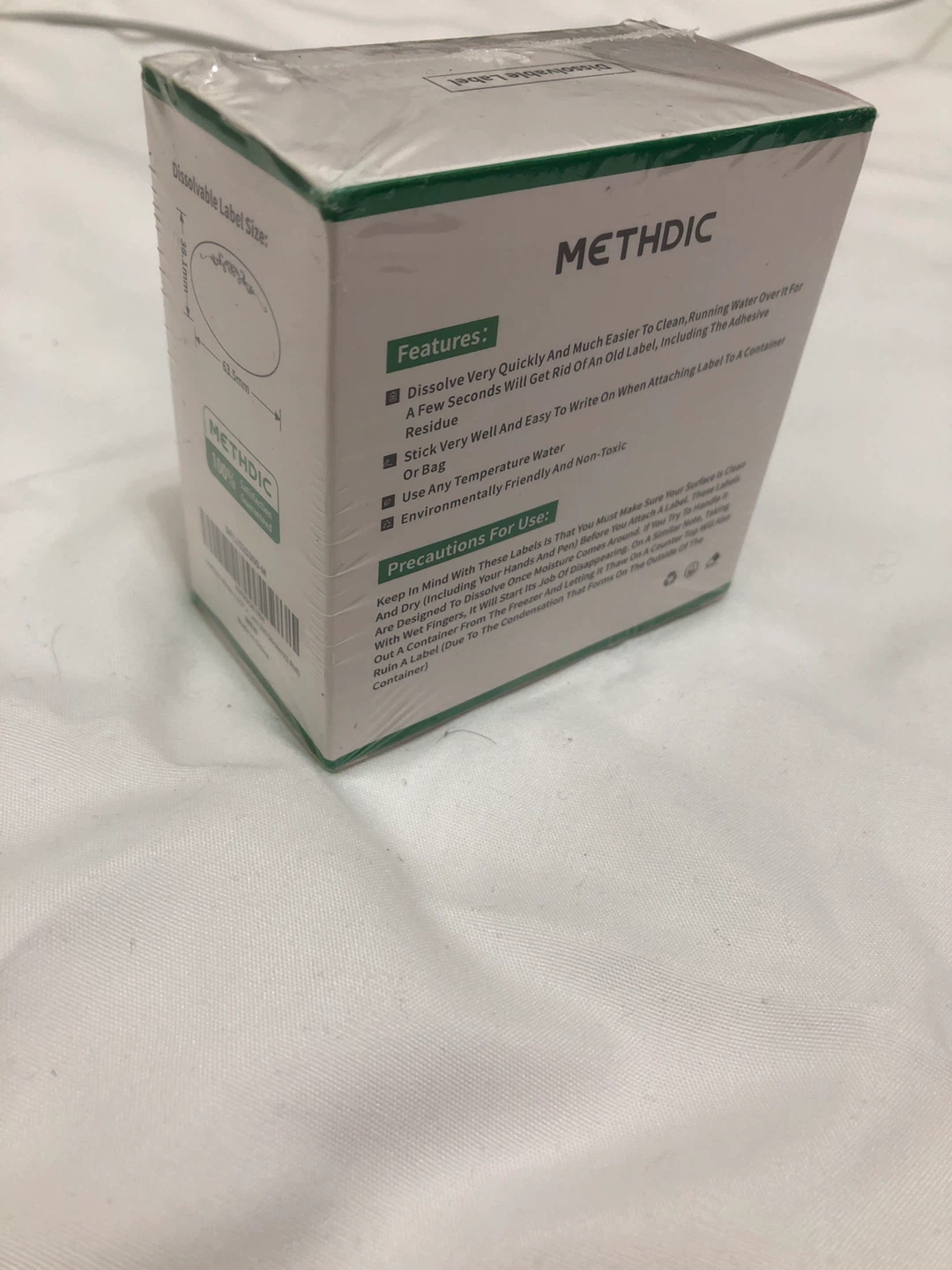 New -Methdic Dissolvable Food Container Labels - 300 Stickers - photo 3