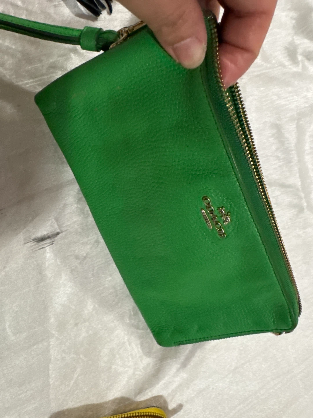 Coach Green Leather Wristlet Wallet - photo 2