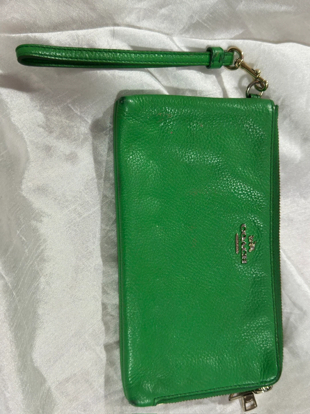 Coach Green Leather Wristlet Wallet - photo 3