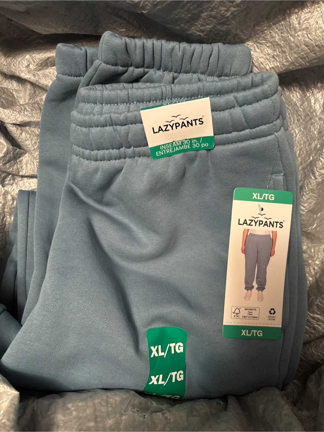 Ladies LAZYPANTS Blue Sweatpants - Size XL