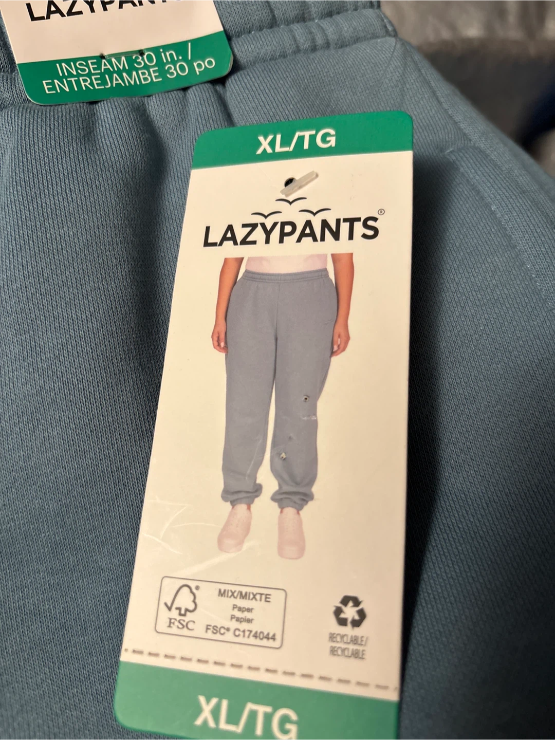 Ladies LAZYPANTS Blue Sweatpants - Size XL - photo 2