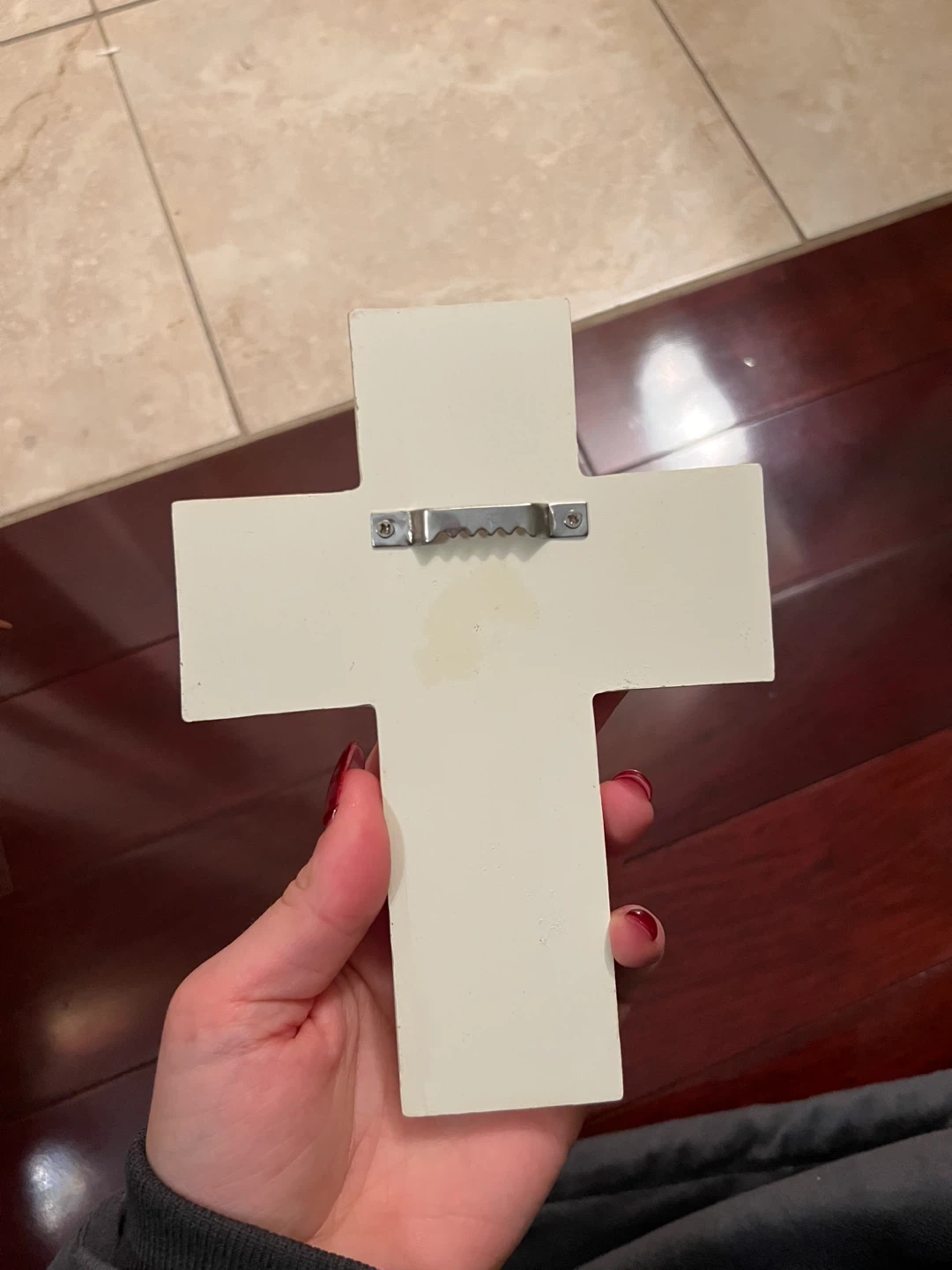 Decorative Cross with Praying Hands - photo 3