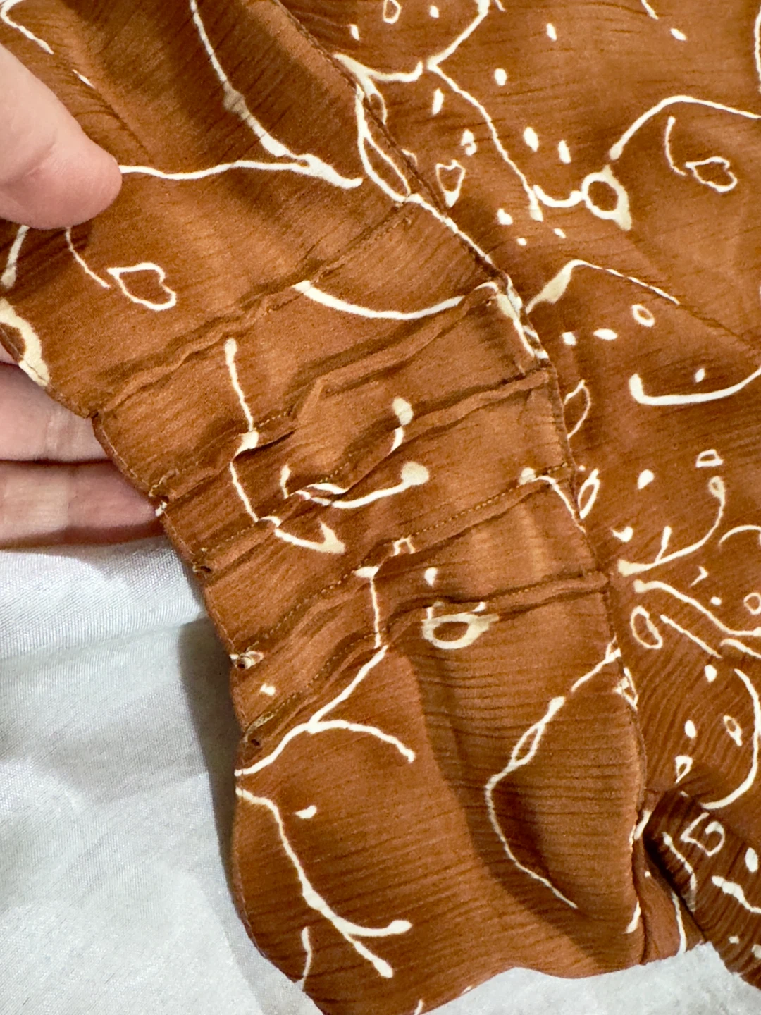 Brown & Green Patterned Blouse - photo 3