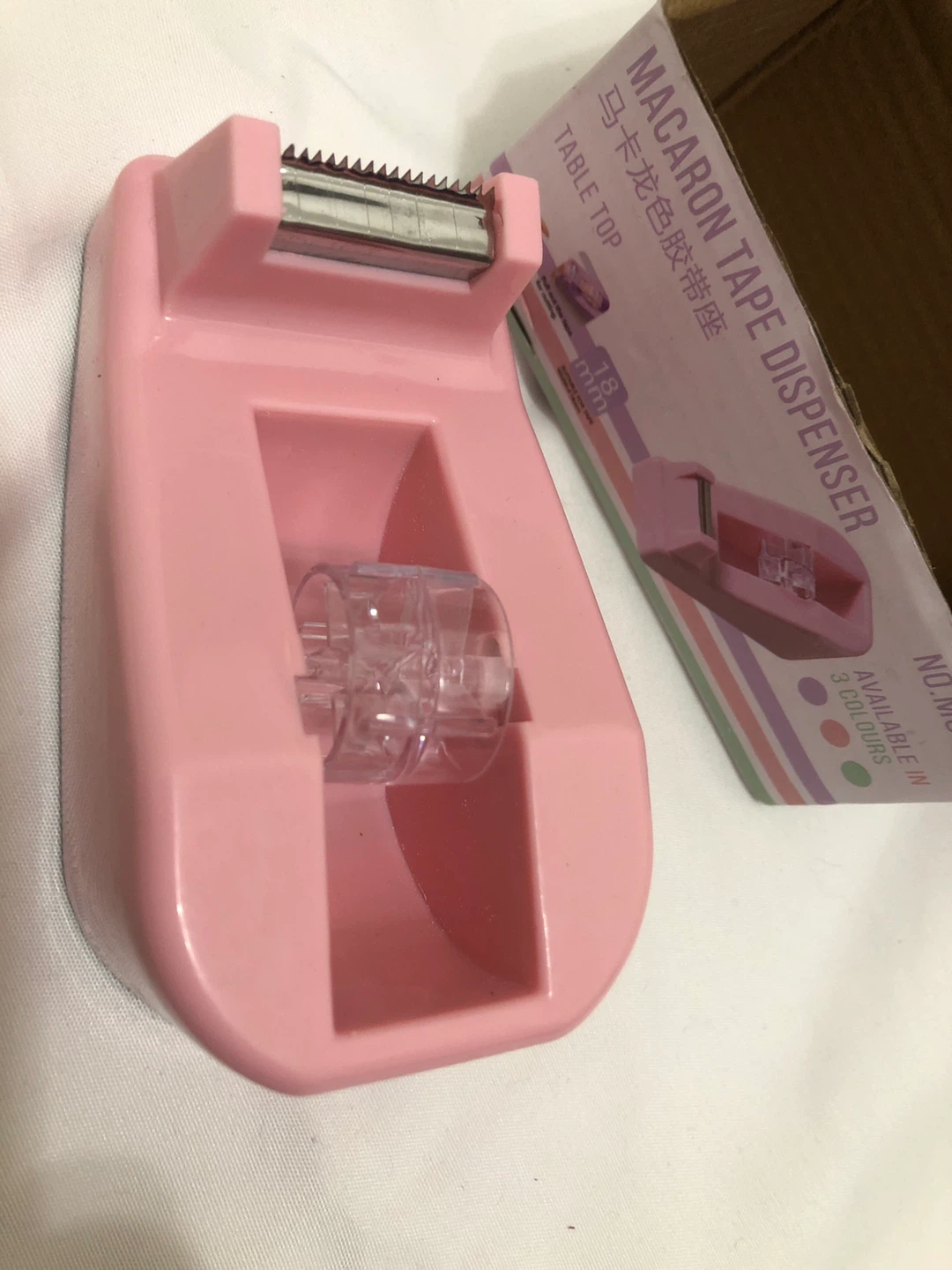 NEW-Macaron Tape Dispenser - Pink